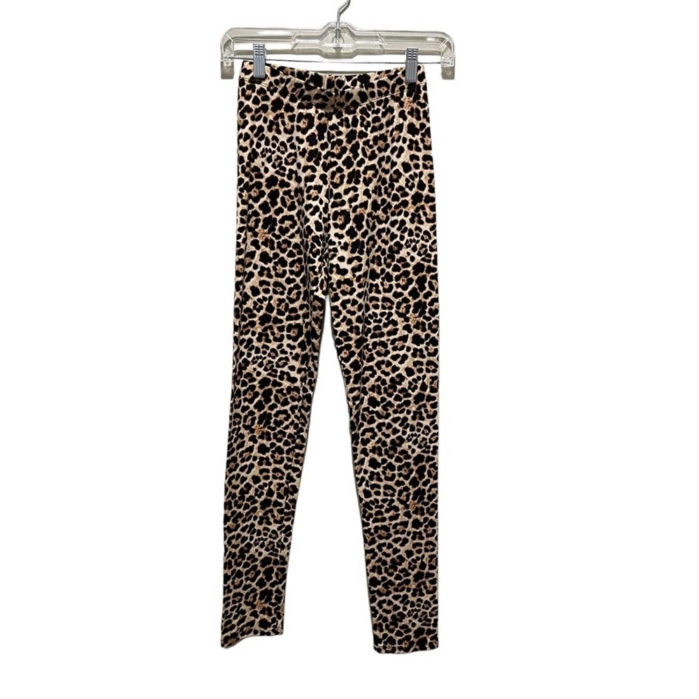White Birch Leopard Print Leggings Brown Black Size Small